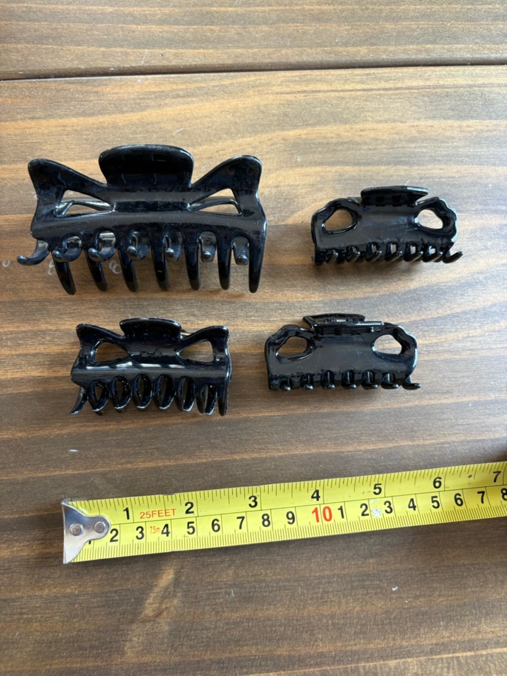 Black Butterfly Hair Clips Set Of 4